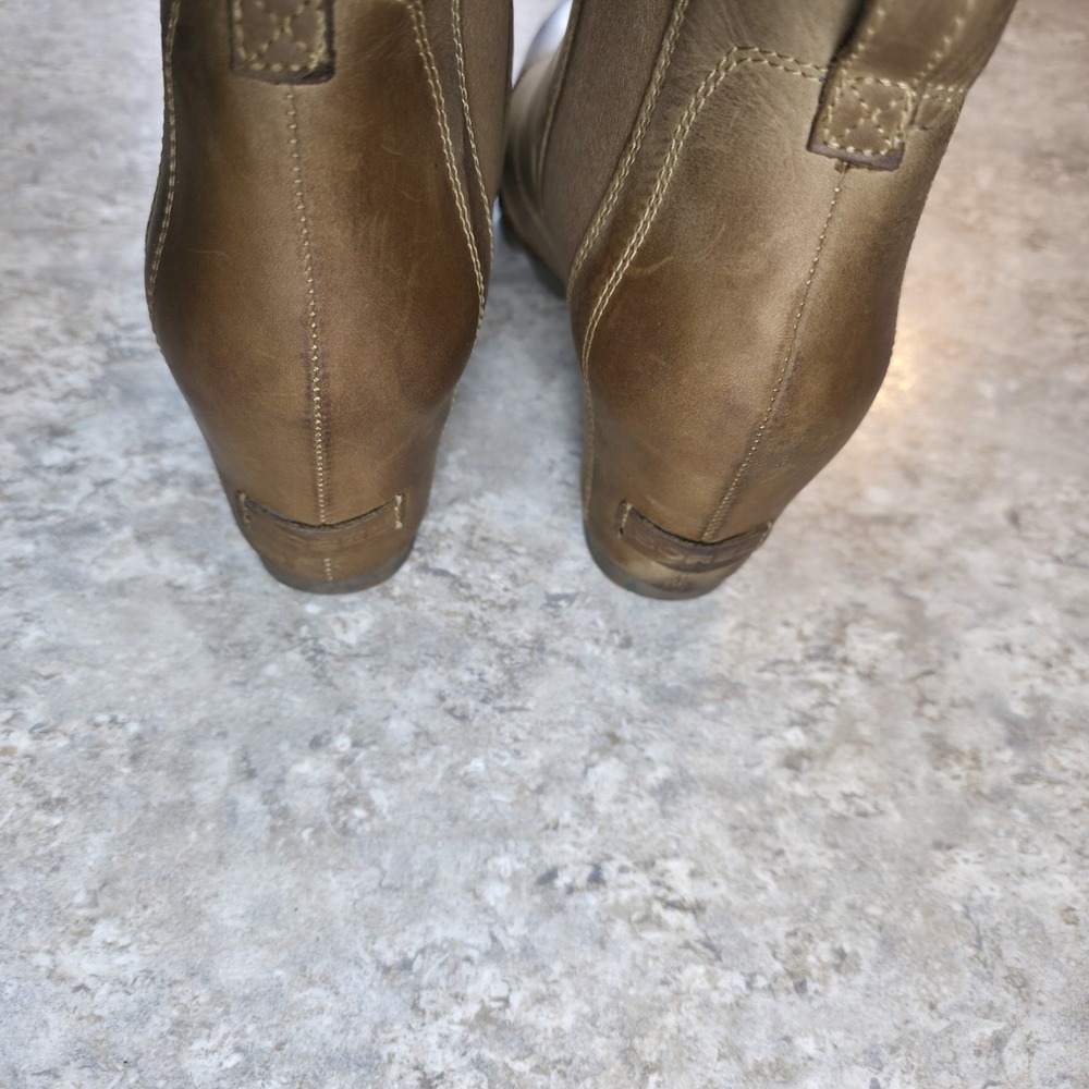 SOREL Lea Wedge Ankle Boots In Elk Curry Women Size 10 Waterproof *Barely Worn. - Picture 6 of 8